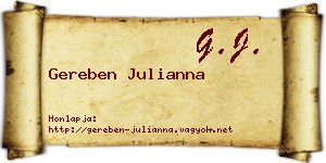 Gereben Julianna névjegykártya